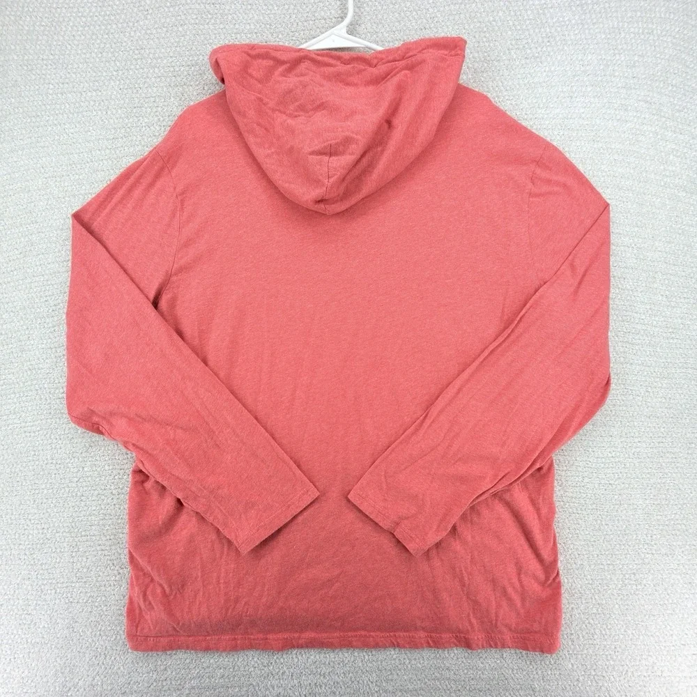 Polo Ralph Lauren Hooded T Shirt Mens XL Red Cotton Jersey Pony Hoodie